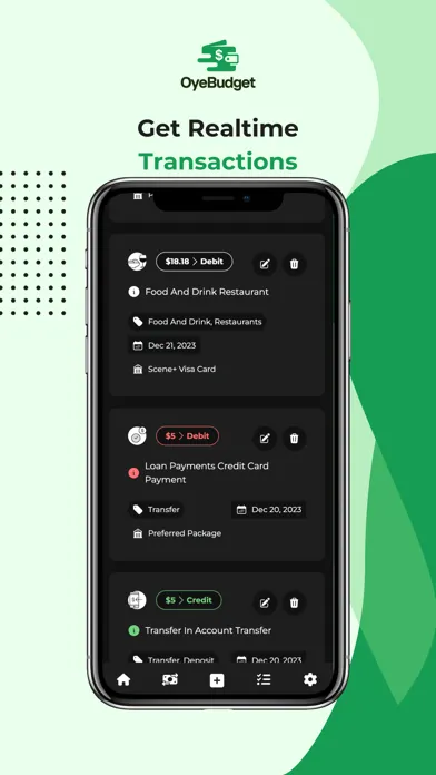 Oye Budget - Expense Manager Screenshots