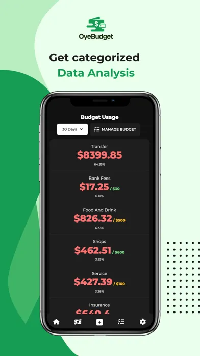Oye Budget - Expense Manager Screenshots