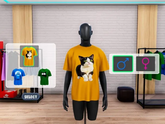 Tangkapan layar Clothing Outlet Simulator iPad 
