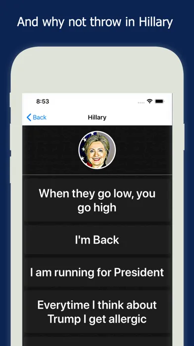 Capturas de tela do 2020 Election Soundboard