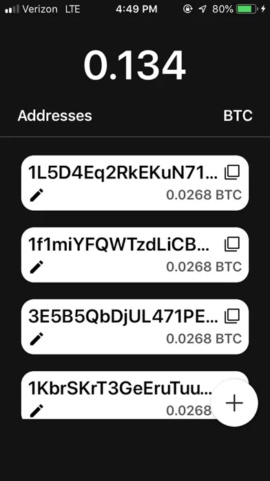 Скриншоты Bitcoin Address Tracker