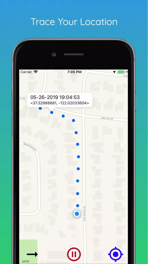 Tangkapan layar Location Tracer