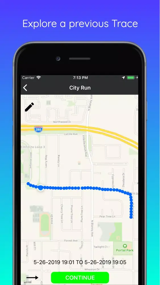 Tangkapan layar Location Tracer