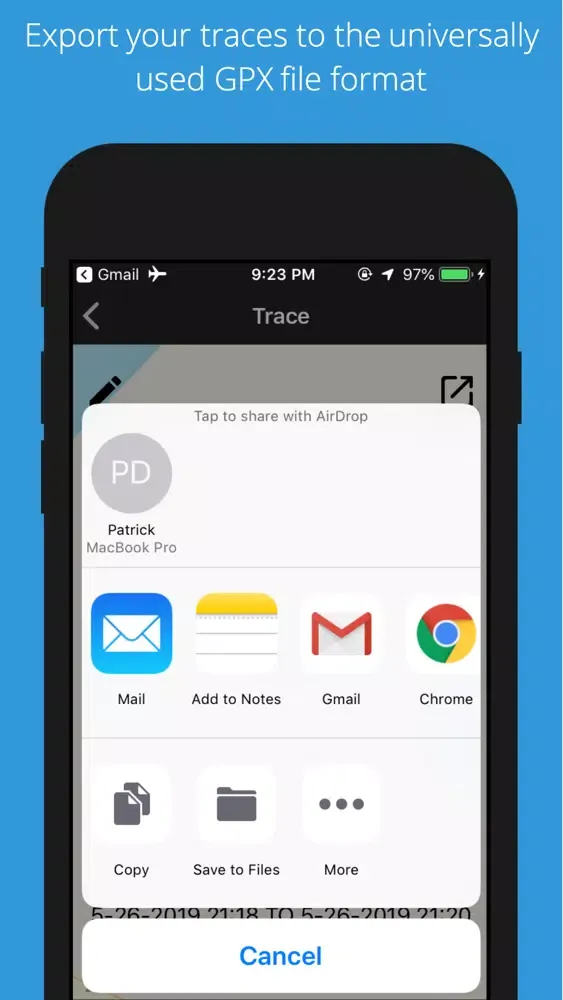Tangkapan layar Location Tracer