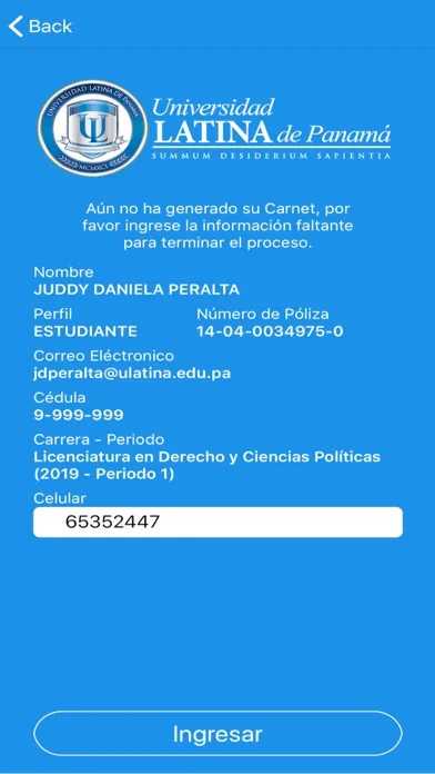 ULatina Carnet Digital स्क्रीनशॉट