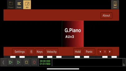 Capturas de tela do Grand Piano AUv3