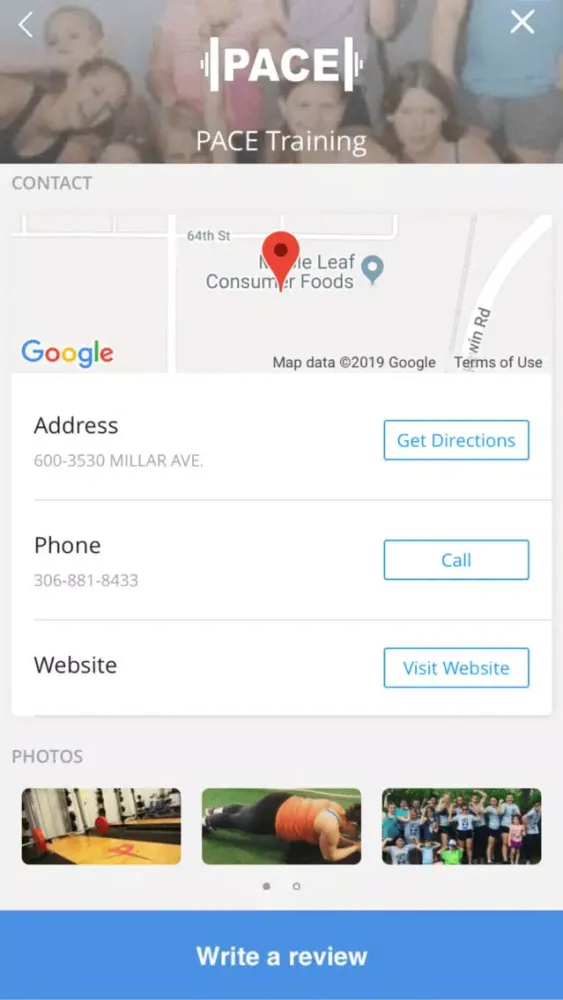 Ảnh chụp màn hình của PACE Training Centre