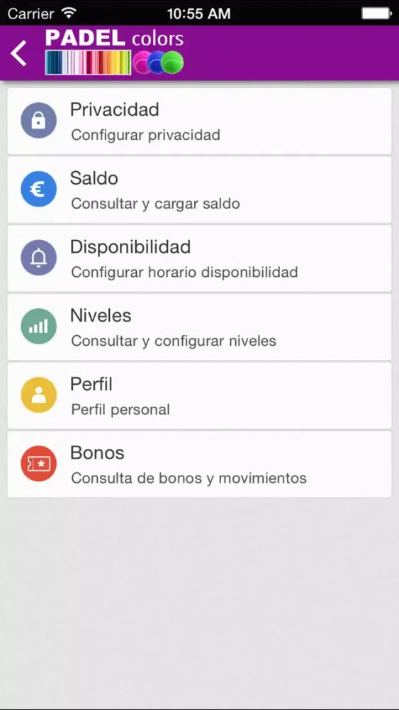 Screenshot di Padel Colors