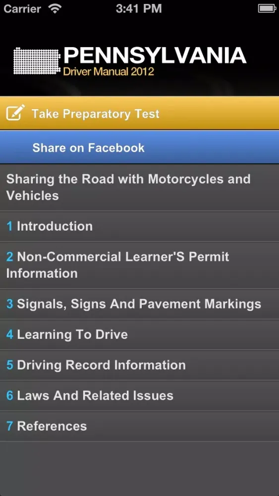 Tangkapan skrin Pennsylvania Driver Manual Free