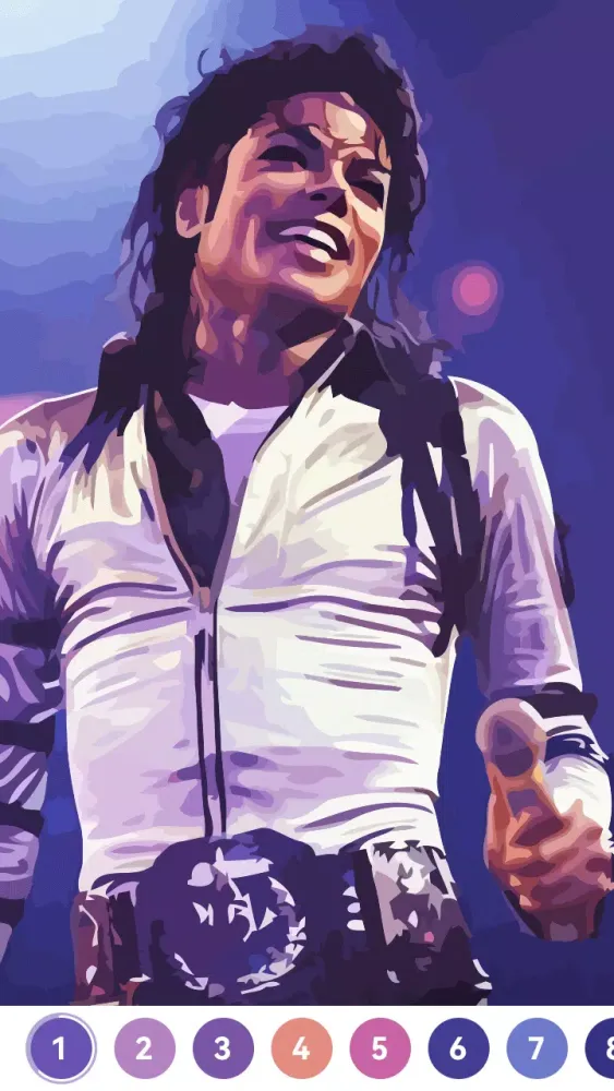 Celebrity Paint by Number Game Screenshots