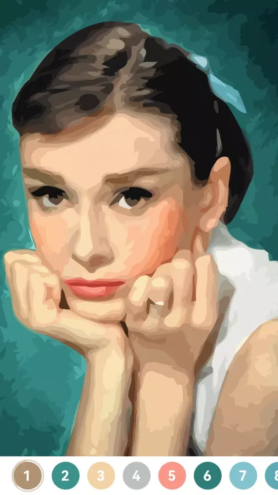 Celebrity Paint by Number Game Screenshots