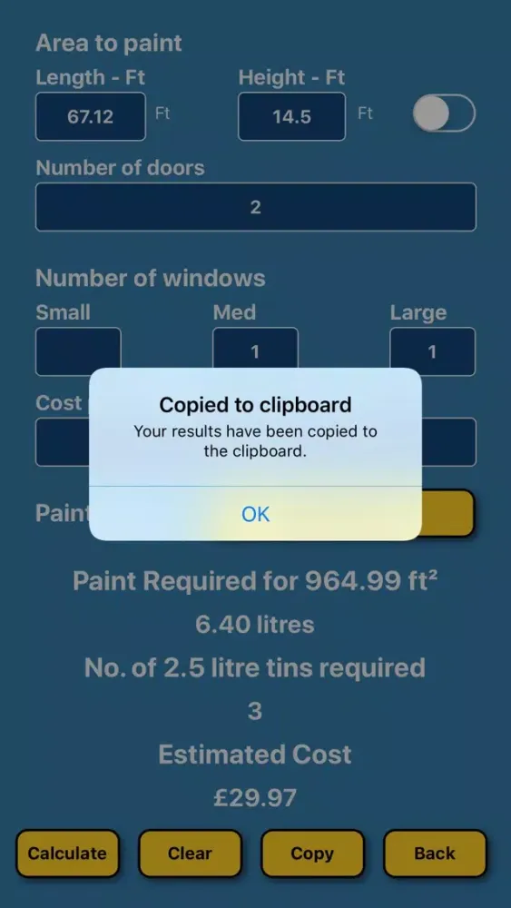 Paint Estimator / Calculator স্ক্রিনশট