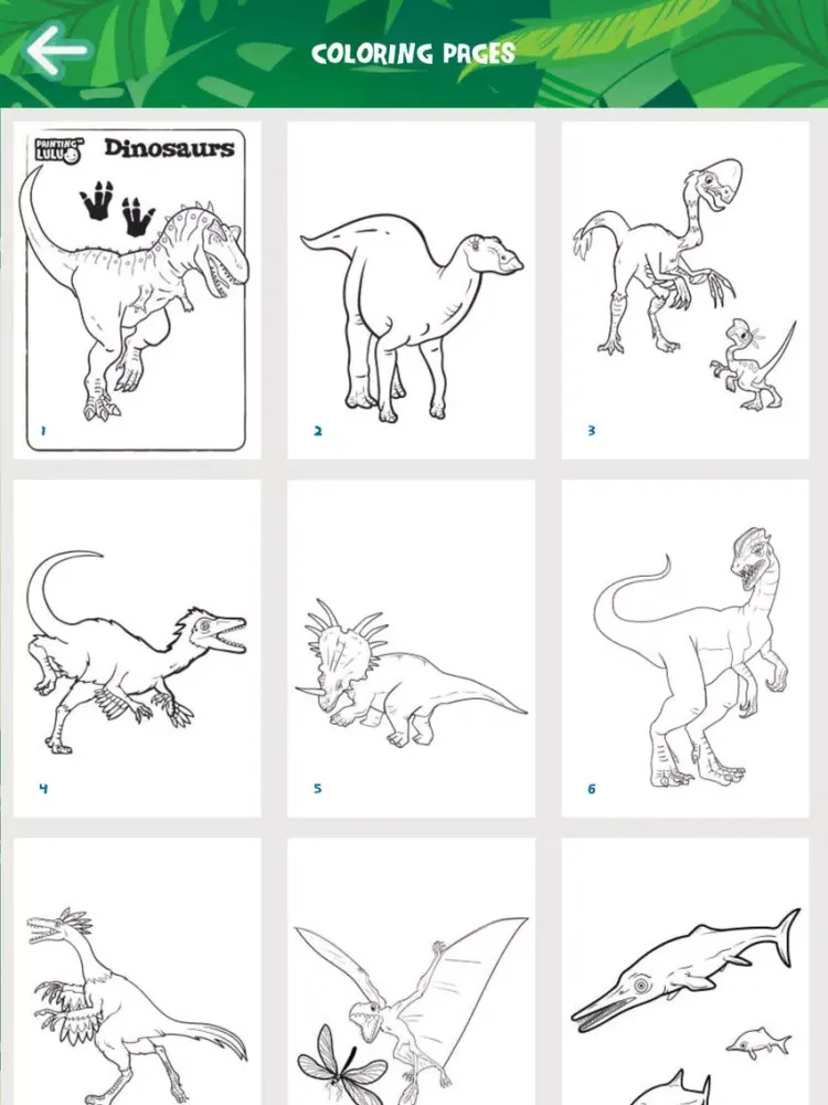 تصاویر Painting Lulu Dinosaurs App iPad 