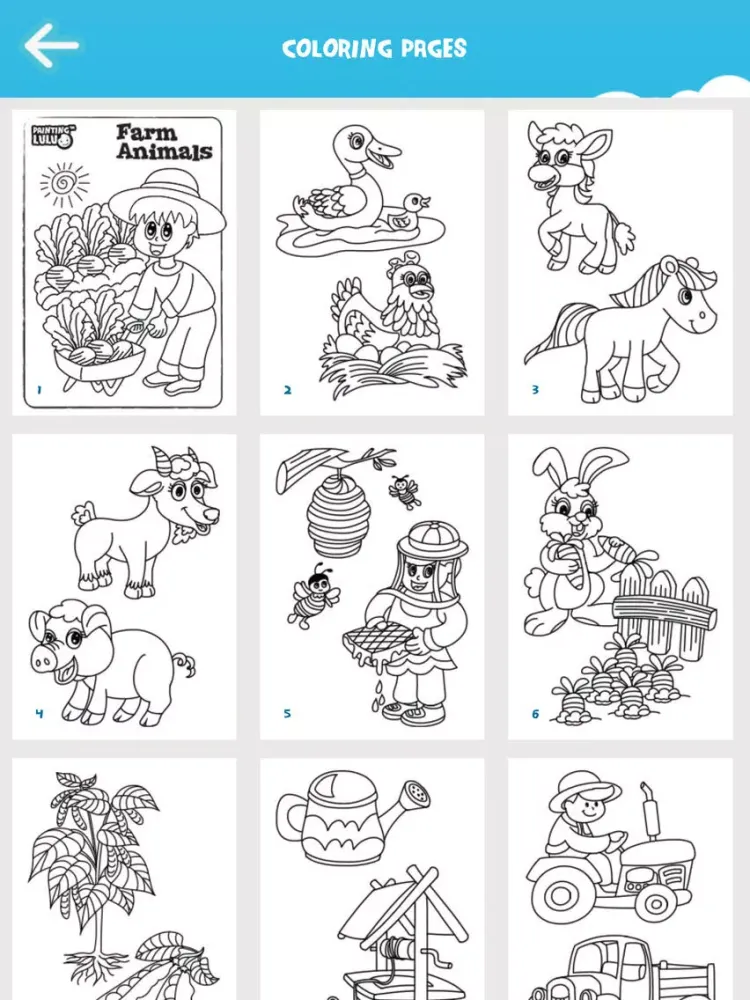 Ảnh chụp màn hình của Painting Lulu Farm Animals App iPad 