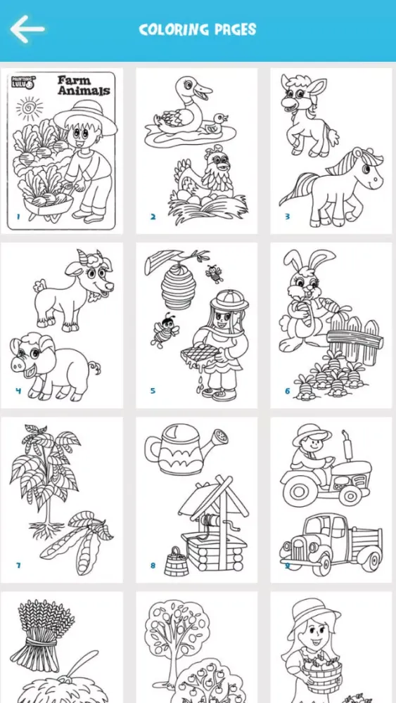 Ảnh chụp màn hình của Painting Lulu Farm Animals App