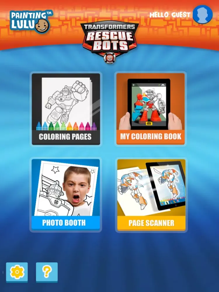 تصاویر Painting Lulu Transformers Rescue Bots Coloring App iPad 