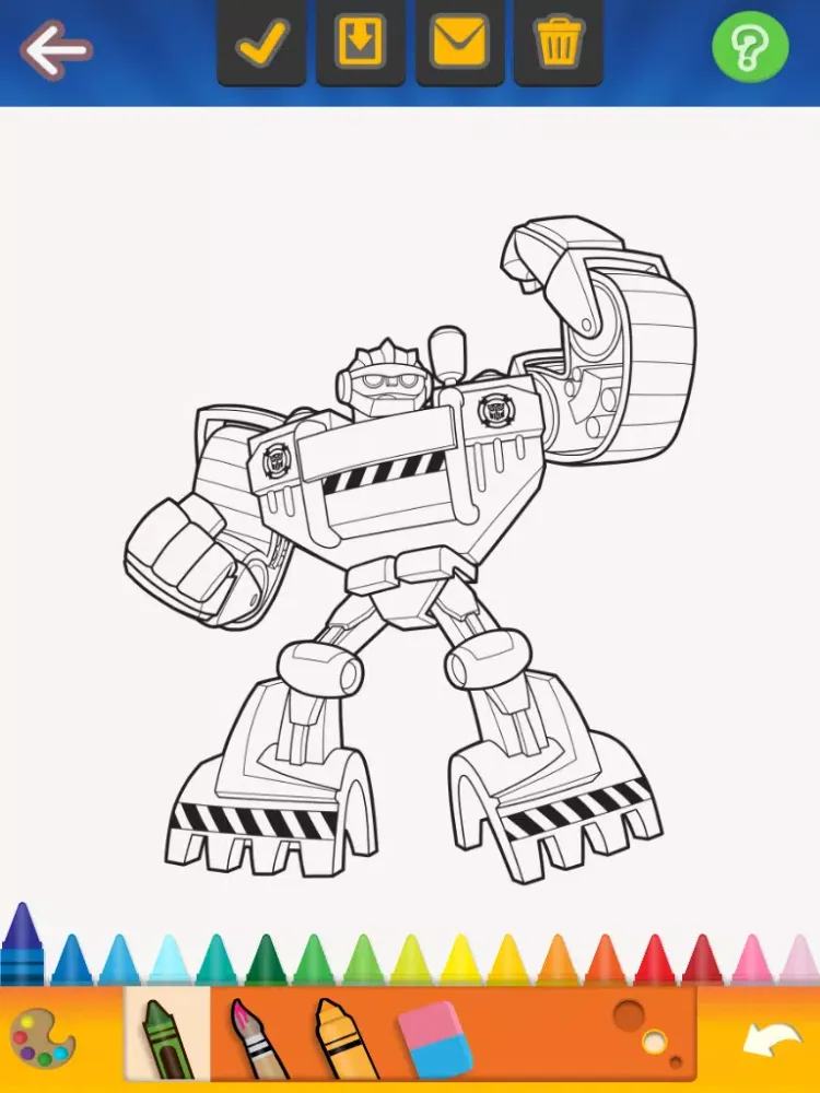 تصاویر Painting Lulu Transformers Rescue Bots Coloring App iPad 
