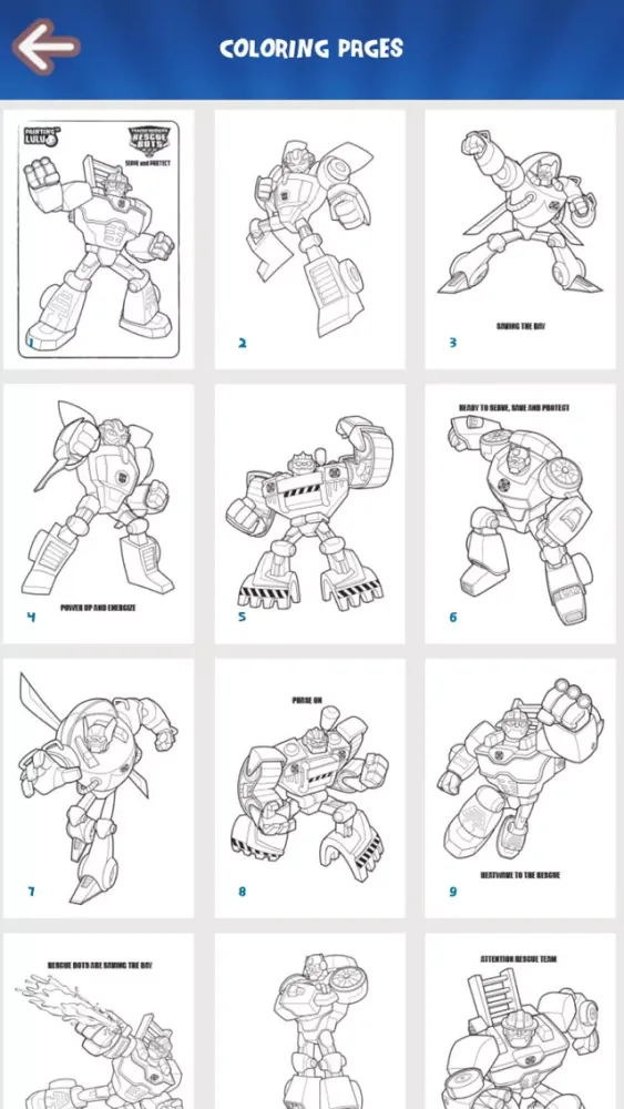 تصاویر Painting Lulu Transformers Rescue Bots Coloring App