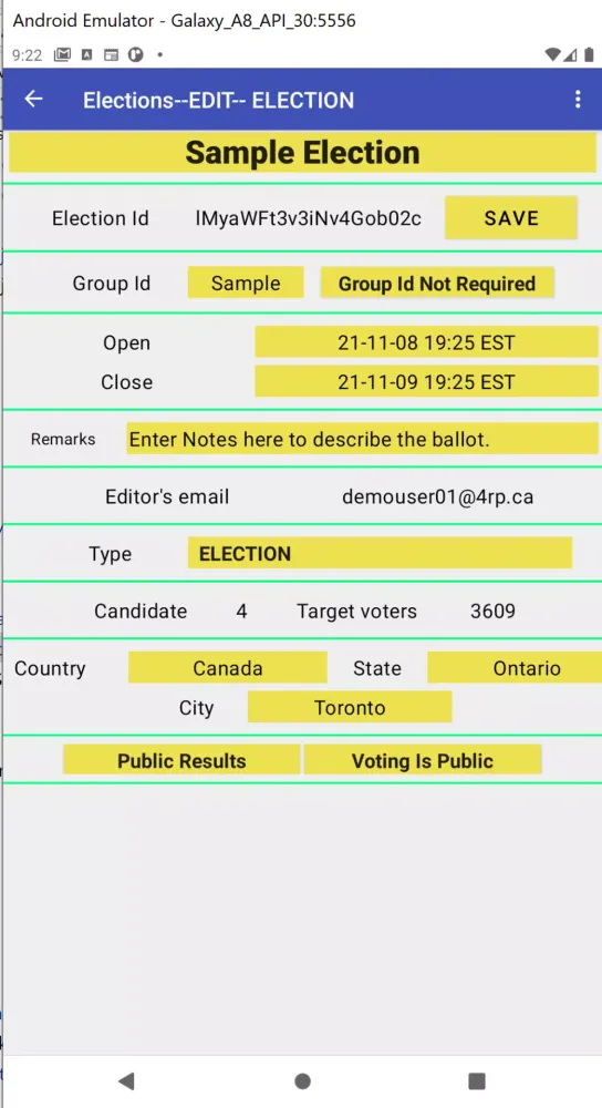 PVS Paired Voting System Screenshots