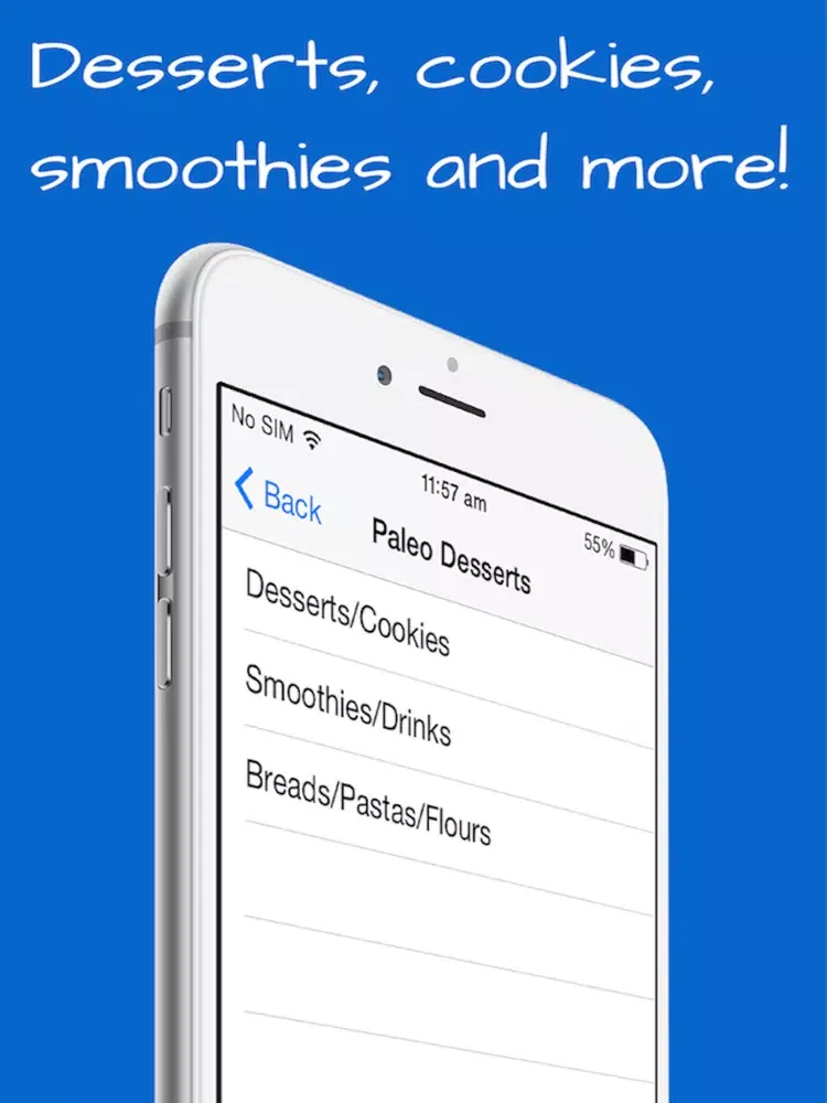 Paleo Desserts Recipes + bonus diet cookies, breads, flour, pasta, drinks and smoothies. iPad  スクリーンショット