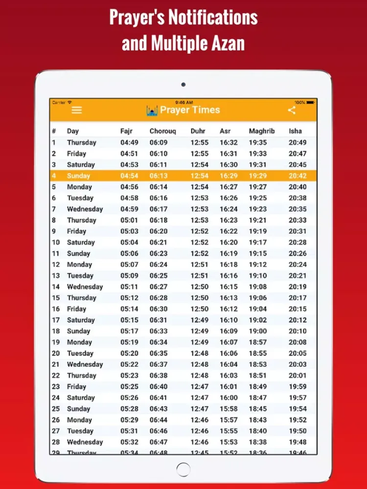 Capturas de pantalla de Palestine Prayer Times أوقات الصلاة فلسطين iPad 