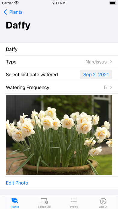 Capturas de pantalla de Plant Ed Plant Watering Diary