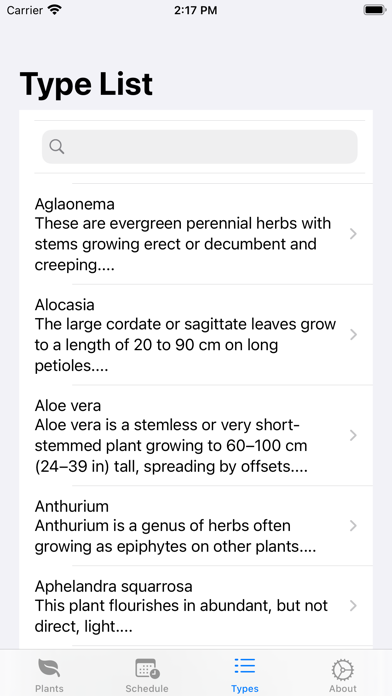 Capturas de pantalla de Plant Ed Plant Watering Diary