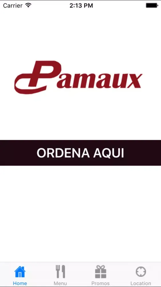 Ảnh chụp màn hình của Pamaux Order Online
