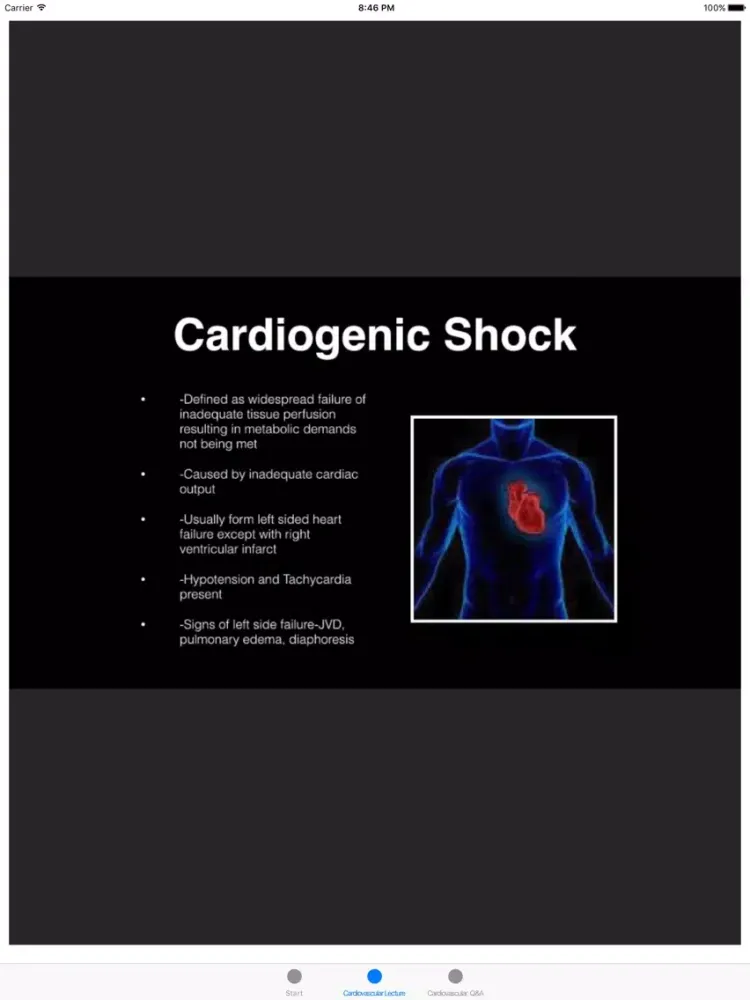 Capturas de tela do Cardiovascular Blueprint PANCE PANRE Review Couse iPad 