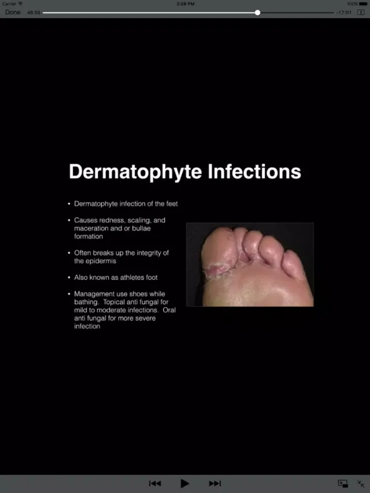 Tangkapan layar Dermatology Blueprint PANCE Review Course iPad 