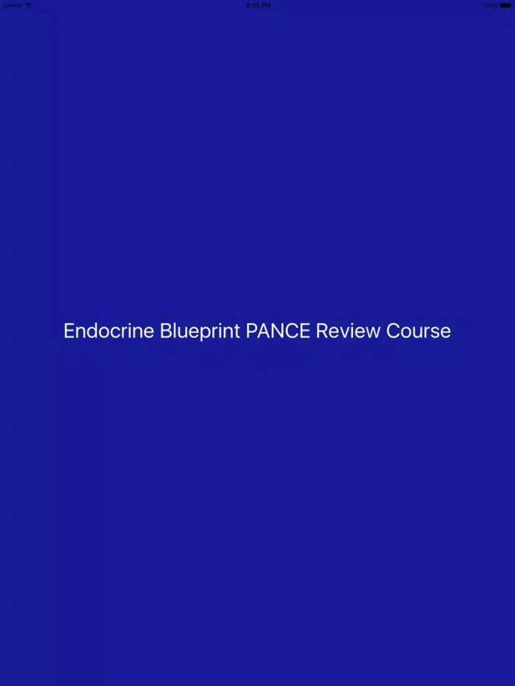 Tangkapan layar Endocrine Blueprint PANCE PANRE Review Course iPad 