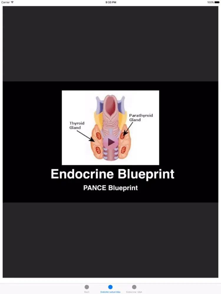 Tangkapan layar Endocrine Blueprint PANCE PANRE Review Course iPad 