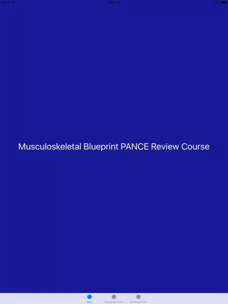 تصاویر Musculoskeletal Blueprint PANCE PANRE Review Course iPad 