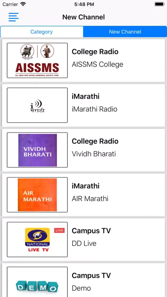 ภาพหน้าจอของ CampusRadio