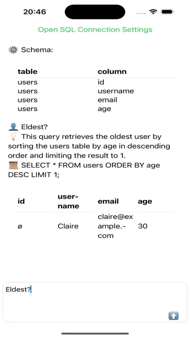 Chat-SQL Screenshots