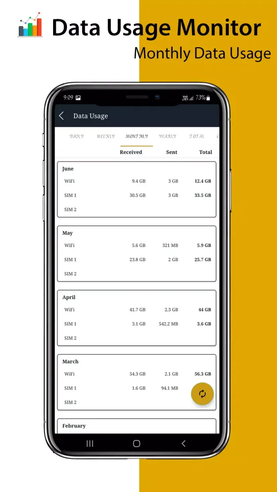 Data Monitor : Data Usage Screenshots