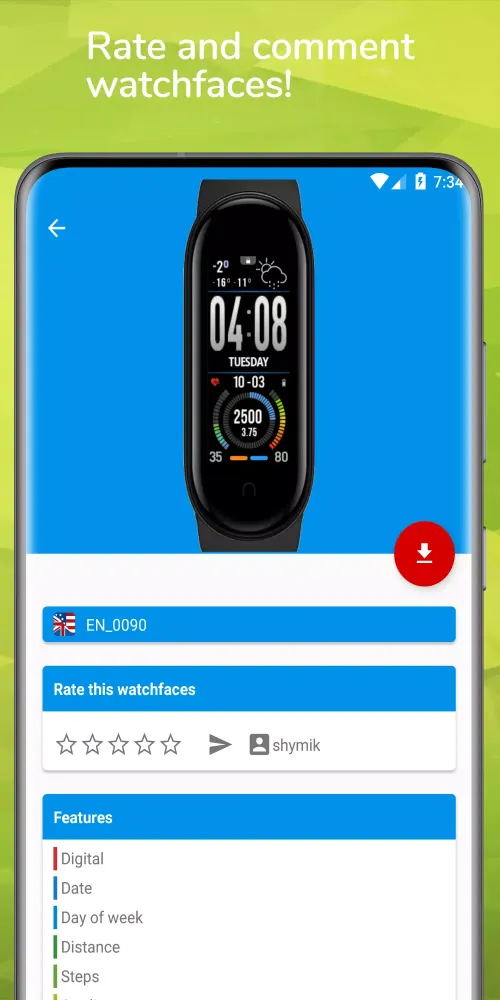 Mi Band 5 WatchFaces Screenshots