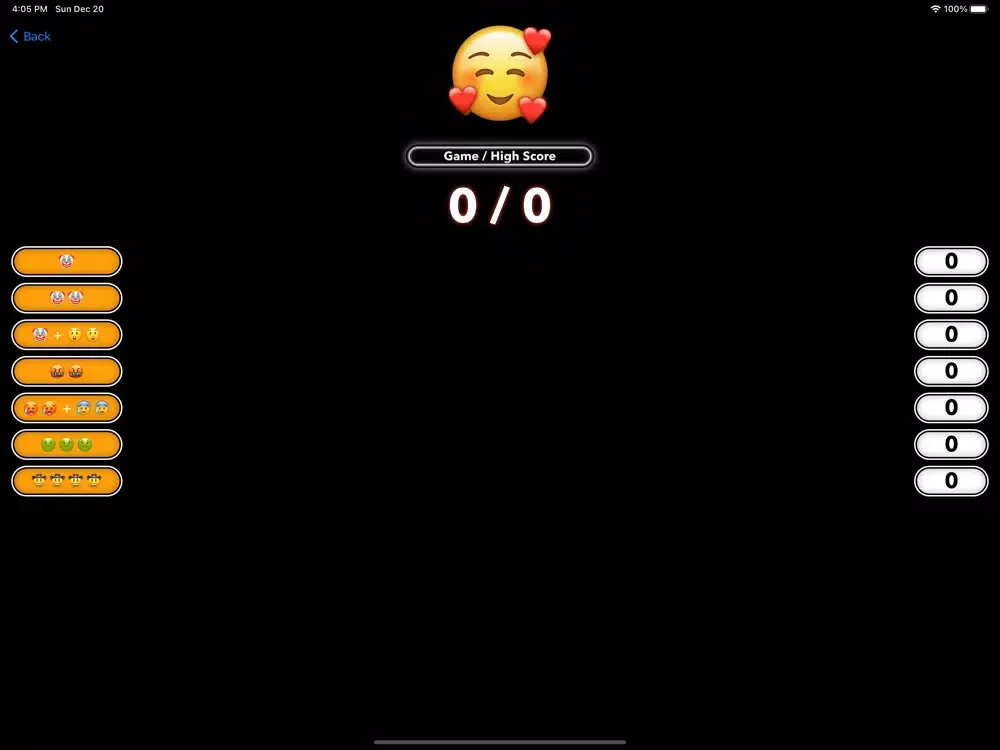 Tangkapan layar Emoji Game Slot Card iPad 