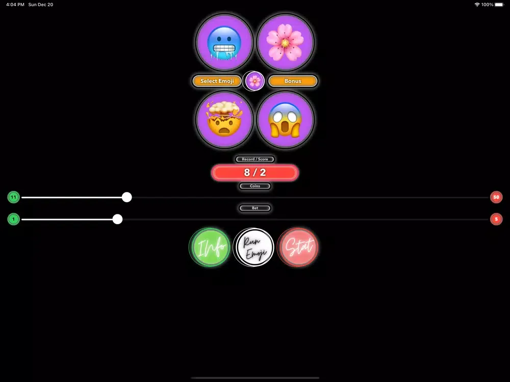 Tangkapan layar Emoji Game Slot Card iPad 
