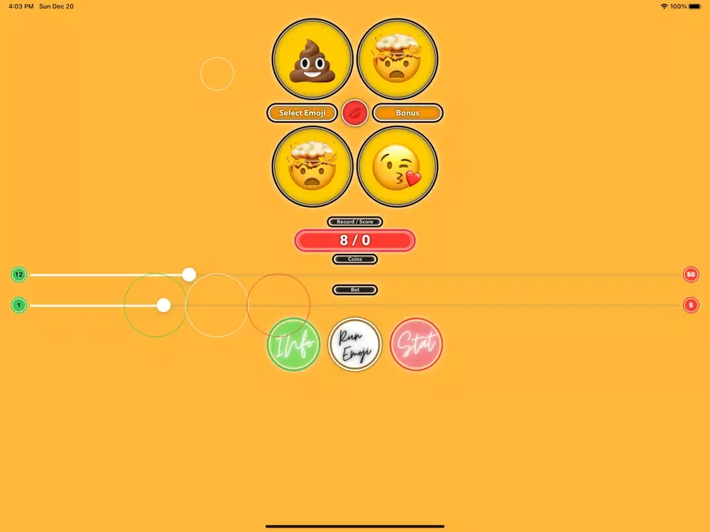 Tangkapan layar Emoji Game Slot Card iPad 