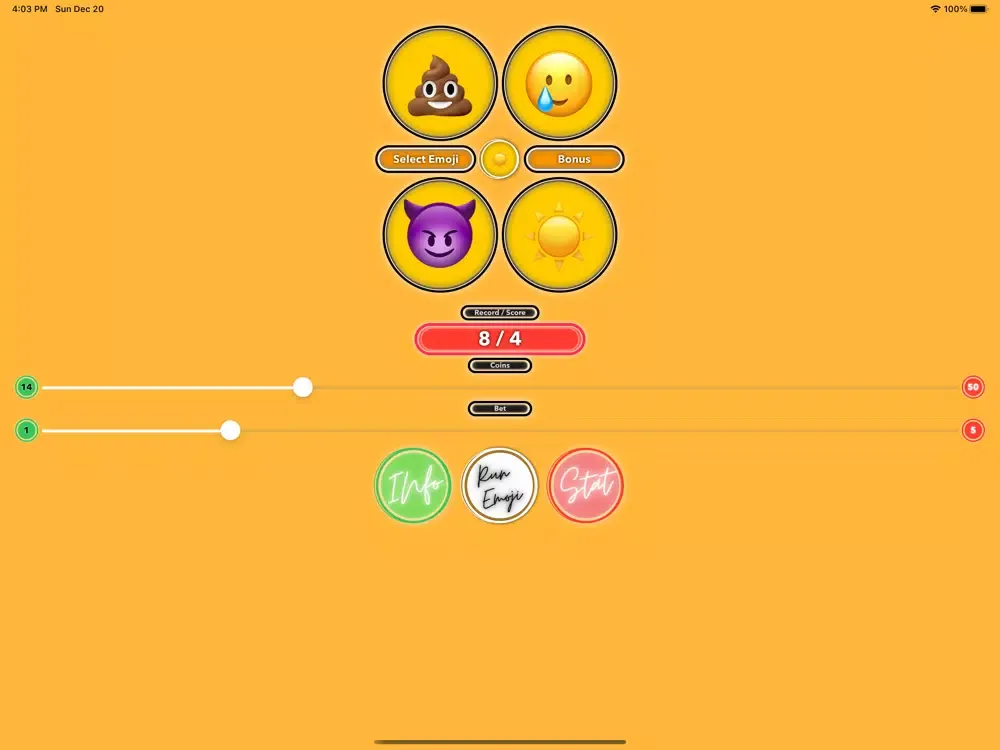 Tangkapan layar Emoji Game Slot Card iPad 