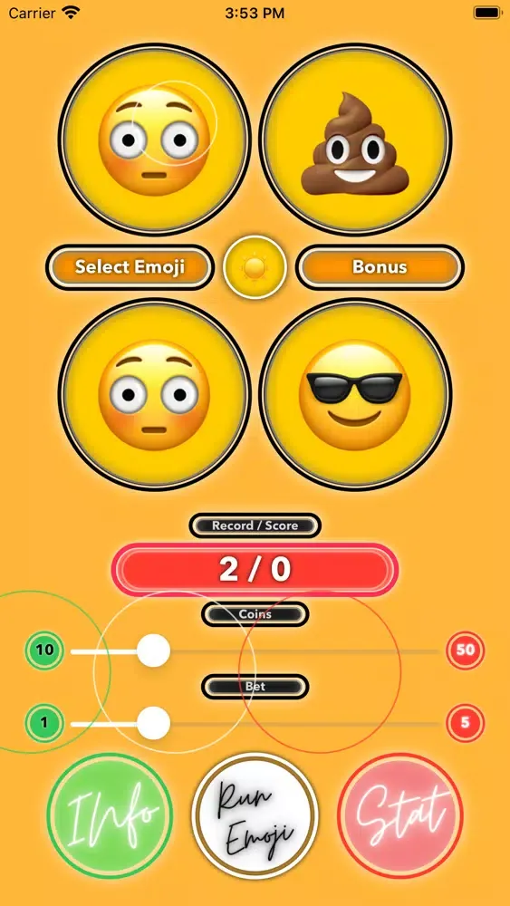 Tangkapan layar Emoji Game Slot Card