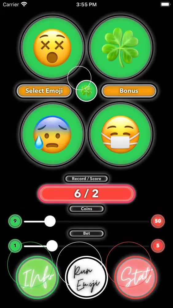 Tangkapan layar Emoji Game Slot Card