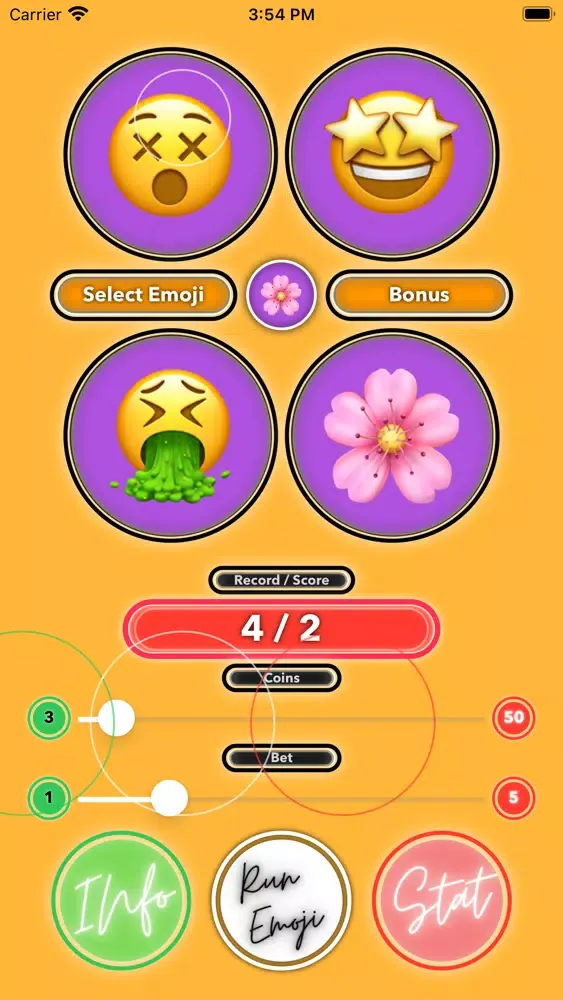 Tangkapan layar Emoji Game Slot Card