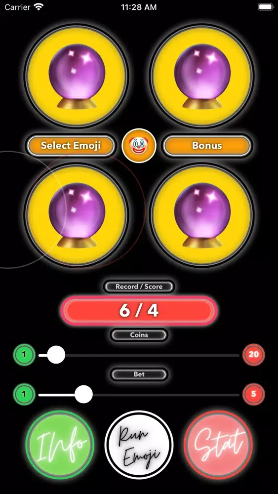 Tangkapan layar Emoji Game Slot Card