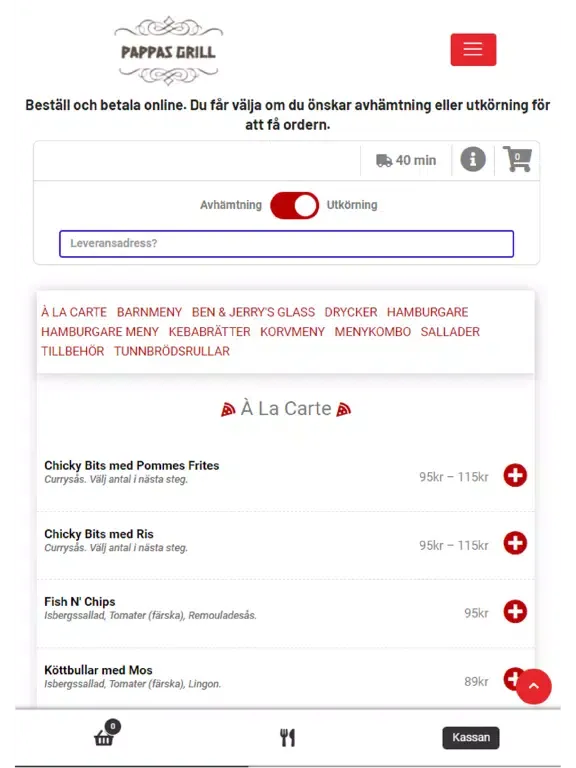 Capturas de pantalla de Pappas Grill iPad 