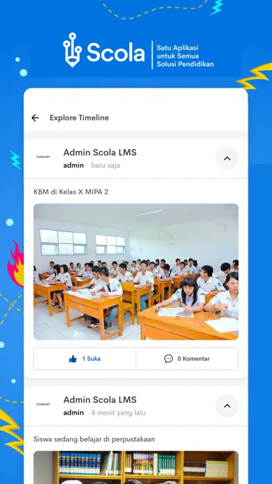 Zrzuty ekranu SCOLA LMS Untuk Orang Tua