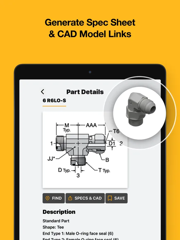 Parker FittingFinder™ iPad  Screenshots
