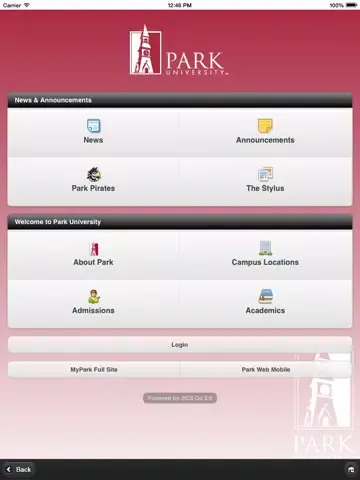 Скриншоты Park University Mobile iPad 