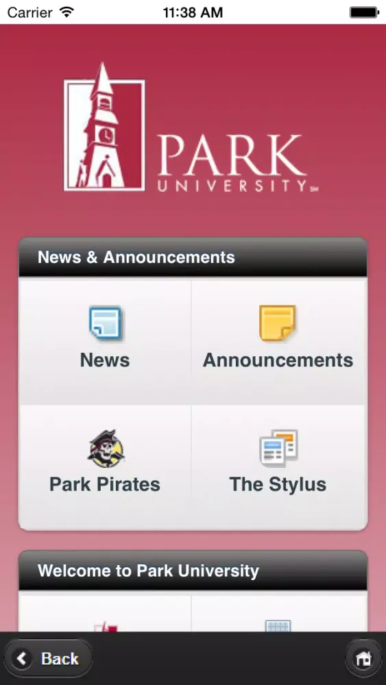 Скриншоты Park University Mobile